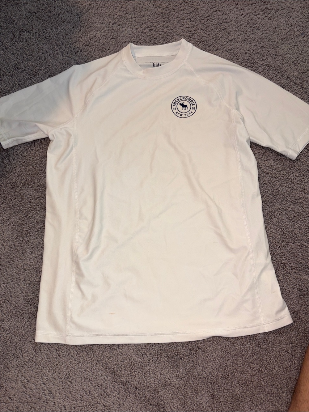 Abercrombie & Fitch Boy’s White Rash Guard Too